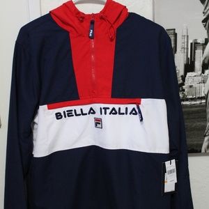 FILA X BARNEYS NEW YORK LOGO COLORBLOCKED ANORAK